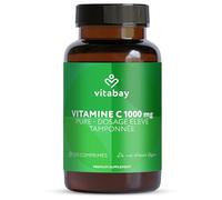 Vitabay Vitamine C 1000 mg - 250 Comprimés à Libération Prolongée - Végane sans Additifs - Avec Bioflavonoïdes d’Agrumes - Formule douce pour l’estomac - Vérifié en Laboratoire en Allemagne