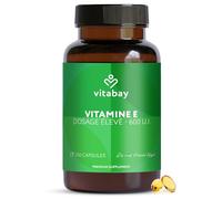 Vitabay Vitamine E 600 IE Depot - 200 softgels végétaliens - D-Alpha Tocopherol - Fabriqué à partir d'huile de soja pure - Hautement dosé - Avec enveloppe de capsule V-Gel - Made in Germany