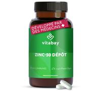 Vitabay Zinc 50 mg - 500 comprimés sécables vegans | Gluconate de zinc - 1/2 comprimé par jour - testé en laboratoire en Allemagne - réserve plus de 32 mois