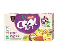 VITABIO - Compote à Boire Bio Pomme de France et Passion, Sans Sucres Ajoutés, Gourdes 90g x12 - lot de 3 - Vendu par Lot