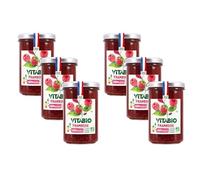 VITABIO - Confiture de Framboise 100% issue de fruits - BIO - Lot de 6-6x275g