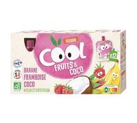 Vitabio Cool Fruits - Banane Framboise lait de Coco - BIO - 12x85g