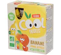 VITABIO Cool Fruits - Gourdes de fruits Banane Pomme Acérola Bio Aliment 4x90 g
