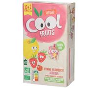 VITABIO Cool Fruits - Gourdes de fruits Pomme Framboise Acérola Bio Aliment 12x90 g