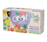 VITABIO Cool Fruits - Gourdes de fruits Pomme Mangue Ananas Acérola Bio Aliment 12x90 g