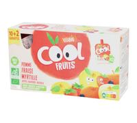 Vitabio Cool Fruits Pomme - Fraise Myrtille Bio Aliment 12x90 g