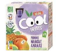 Vitabio Cool Fruits Pomme Mangue Ananas Acérola Bio 4 x 90g