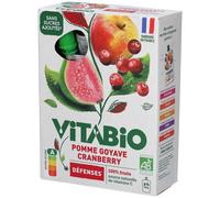 VITABIO gourde de fruits Pomme Goyave Cranberry 4x100g Purée 4x100 g