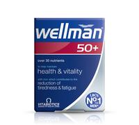 Vitabiotics Wellman 50+30 Tablettes pour Aider À Maintien Santé Et Vitalité