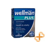 VITABIOTICS WELLMAN Plus Omega 3-6-9 28 Gélules 28 Comprimés Vitalité Santé