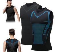 Vitaboost Compression Shirt, Ionic Shaping Sleeveless Vest Men, vitaboost Shirt Perspiration and Breathability (2pcs-#1,5XL)