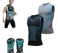 Vitaboost T-shirt de compression sans manches pour homme, nouvelle version 2024, gilet de compression ionique, débardeur de compression sans manches pour homme pour construire un corps parfait,
