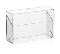 VITAdisplays Boîte à cartes de visite pour un rangement sûr ou comme porte-cartes de visite, support transparent pour les foires et le bureau.