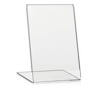 VITAdisplays® Présentoir publicitaire en L en format portrait, support de table en Plexiglas® Lot de 5 Format A6