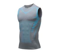 vitafit Debardeur Amincissant,Ionic Shaping Vest,Powershape Vest,débardeur De Compression Homme,Debardeur,Gilet Modelant Ionique Nouvelle Édition,Men Body Shaper Slimming Vest Breathable Ice-Silk