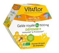 Vitaflor Apiculte Gelée Royale Bio 1500mg Défense+ 20 Ampoules