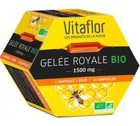 Vitaflor – Complément alimentaire Gelée royale 2500 mg + vitamine D – 20 x 10 ml
