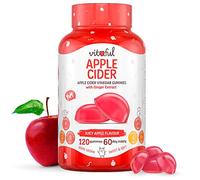 VITAFUL Apple Cider - Vinaigre de Cidre & Extrait de Gingembre - 120 gummies Dose de 2 Mois- 100% Végan - Detox, Nettoyage Intestinal, Digestion & Regain d'Energie - Complément Alimentaire