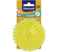 Vitakraft Balle hérisson, jouet pour chiens, jouet robuste pour chien, avec couineur, en caoutchouc thermoplastique, favorise la circulation sanguine des gencives (1 pièce)