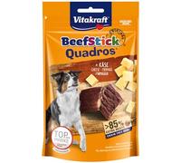 Vitakraft – Friandises pour chiens Beef Stick Quadros, au fromage, sans sucres ajoutés, 70 g