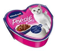 Vitakraft Cat Food Poetry, le merlu avec des pâtes et de tomates - 15 coquilles