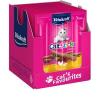VITAKRAFT Cat Stick mini - Friandise pour chat à la Volaille et au Foie - Sachet fraicheur de 3 sticks