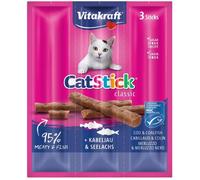 VITAKRAFT Cat Stick mini Friandise pour chat au Colin et au Cabillaud - Lot de 20x3