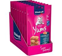 VITAKRAFT - Cat Yums - Friandises Chat Moelleuses Au Saumon - Alimentation Pour Chat - Lot de 9 Sachets Fraîcheur De 40 g