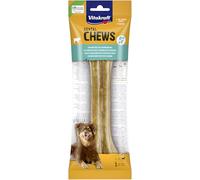 Vitakraft Chews Friandise pour Chien en Peau de bœuf Pure 21 cm de Long - Os à mâcher - Favorise Les Soins dentaires et l'hygiène buccale - pour Grands Chiens (1 x 21 cm)