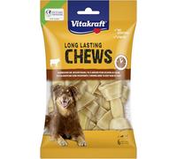 Vitakraft Chews - Friandises pour Chien - 10 cm de Long - Os à mâcher Longue durée - pour Une activité Intensive - en Peau de bœuf séchée et pressée - pour Chiens de Taille Moyenne (1 x 6 pièces)
