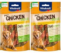 VITAKRAFT- Chicken Veggie, Bâtonnets Aux Épinards Et Au Poulet, Friandises D'Entraînement pour Chien, pour Récompenser (1X 80G) (Lot de 2)
