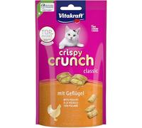 Vitakraft Crispy Crunch Classic, friandises pour chats, snack croustillant à la volaille, en sachet refermable, sans sucre ajouté (1x 60g)
