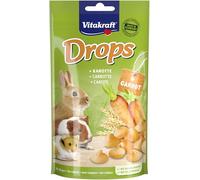 Vitakraft Drops - Friandise pour rongeurs à la carotte - Recette sans sucre ajouté (1 x 75g)