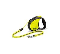 Vitakraft Flexi Neon - Laisse Rétractable pour Chien Jaune/Noir 5 m - Taille M