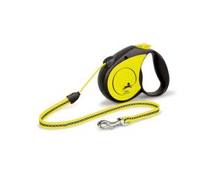 Vitakraft Flexi Neon - Laisse Rétractable pour Chien Jaune/Noir 5 m - Taille M