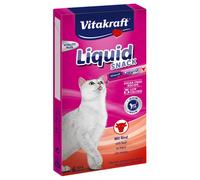 Vitakraft Liquid Snack, friandise liquide pour chat, au bœuf et à l’herbe à chat, en sachets individuels, pour une flore intestinale saine (1 paquet de 6x 15g)