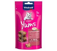 Vitakraft Cat Yums – Friandise pour chats fourrée au pâté de foie, sachet refermable 40 g