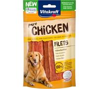 VITAKRAFT - Friandises pour Chien Adulte Filet Poulet Pure Chicken | Savoureux et onctueux | Idéal pour récompenser Votre Chien | Le Sachet de 80g | Lot DE 3