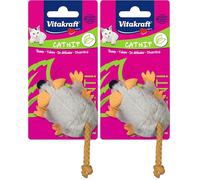Vitakraft Jouet Souris avec Herbe à Chat à l'Intérieur (Lot de 2)