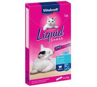 Vitakraft Friandises pour chats Liquid Snack – crémeux au saumon & oméga-3, 6×15 g