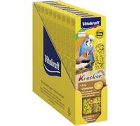 Vitakraft Kräcker, bâtonnets à l’œuf et graines d’herbe pour perruches et exotiques, format économique, sans sucre ajouté (10x 54g)