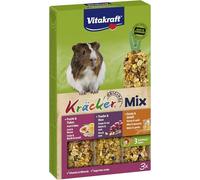 Vitakraft Kräcker, cochons d'Inde, miel, noix & fruit (1x 168g) | vitamines & minéraux, vitamine C, sans sucre ajouté, triple cuisson sur bois naturel, avec clip de fixation