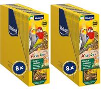 VITAKRAFT- Kräcker - Friandise pour Grande Perruche Au Miel Et À L'Eucalyptus - Baguettes Enrichies en Vitamines Et Minéraux - Recette sans Sucres Ajoutés (1X 180G) (Lot de 2)