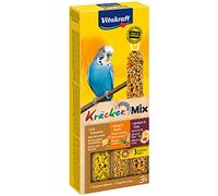 Vitakraft Kräcker - Friandise pour Perruches - Assortiment Oeuf, Figue Abricot et Miel - 1x3