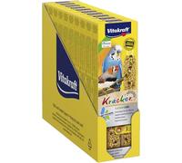 Vitakraft Kräcker - Friandise pour perruches - Baguette enrichies en vitamines et minéraux - Spécial mue et soin des plumes - Recette sans sucres ajoutés (10 x 60g)