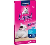 Vitakraft Liquid Snack - Saumon + Oméga 3, friandise liquide pour les chats - 2 paquets ( 2 x 6 sachets de 15g)