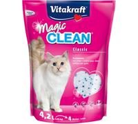 Vitakraft Magic Clean - Litière pour Chats à Base de silice - Neutralisation Ultra Rapide des odeurs - 1 Mois d'utilisation (1x 4,2L)