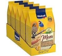 Vitakraft Menu - Aliment Complet pour Oiseaux Exotiques - Riche en vitamines, minéraux et Oligo-éléments - Recette sans sucres ajoutés (5 x 900g)