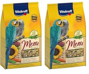 VITAKRAFT Menu Perroquets Alimentation Premium pour Oiseau - Sachet fraîcheur de 3 kg (Lot de 2)