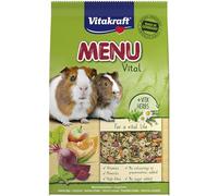 VITAKRAFT- Menu Vital, Aliment Pour Cochons D’Inde, Avec Pomme, Potiron, Betterave Rouge, Enrichi Aux Herbes, Sans Sucre Ajouté Ni Céréales (1X 5Kg)